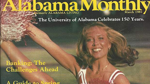 Cheerleader Susan Ingram, Alabama Monthly, 1981